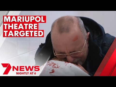 Mariupol theatre targeted in attack during Russia's war with Ukraine | 7NEWS