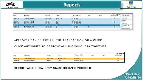 Maker Checker / Voucher Authorization