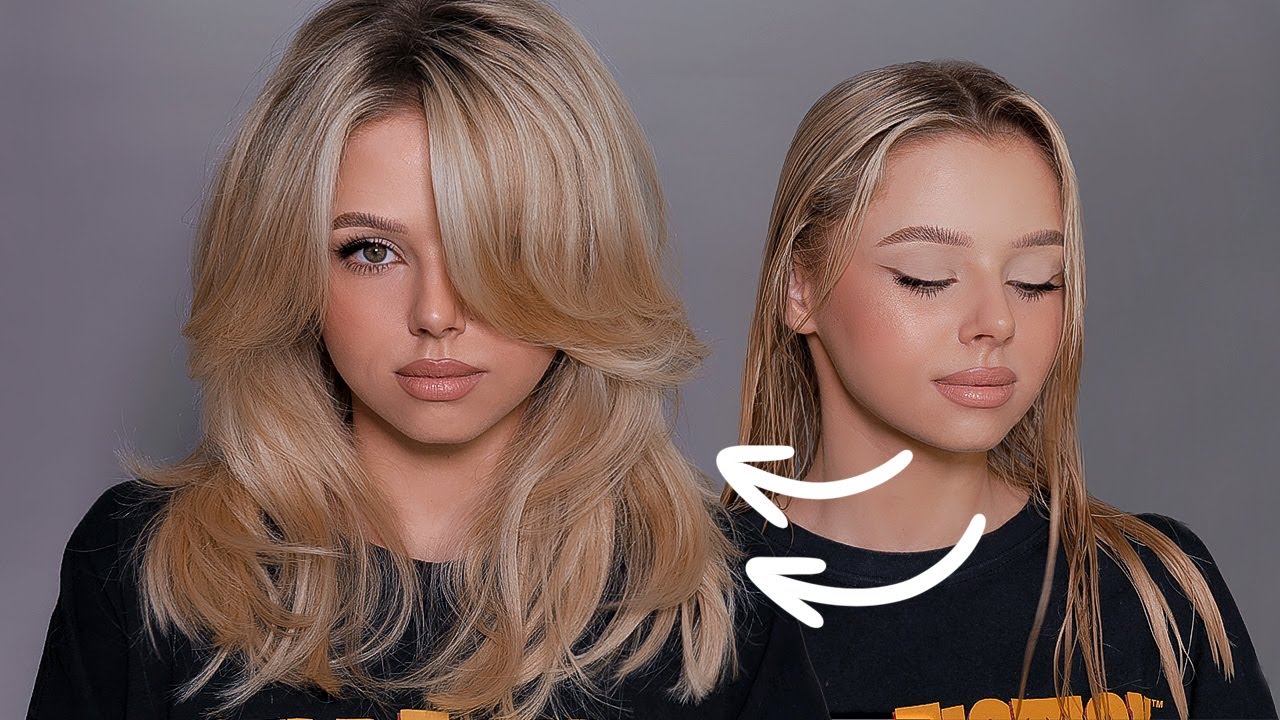 how to get BIG VOLUMIZED HAIR - perfect salon BLOWOUT at home