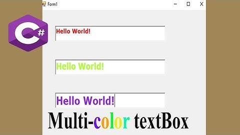 C# Multi-color textBox