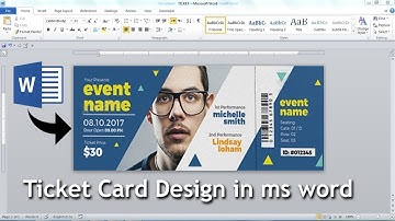 How to make Ticket Card Design in ms word | make awesome Ticket Card Design in ms word