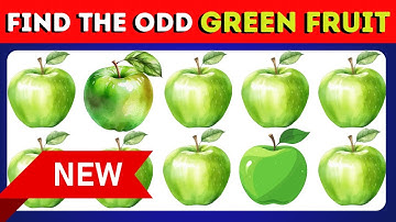 Find the Odd Green Fruit 🍏 | 30 Fun Quiz Challenges