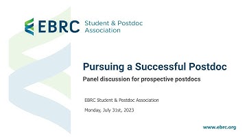 Pursuing a Successful Postdoc