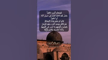 سورة آل عمران الآية ١٦٦ و ١٦٧ بصوت الشيخ محمد صديق المنشاوي