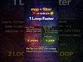 map + filter ❌ → reduce ✅ | JavaScript Performance Tip 🚀 #coding #programming #codingtips