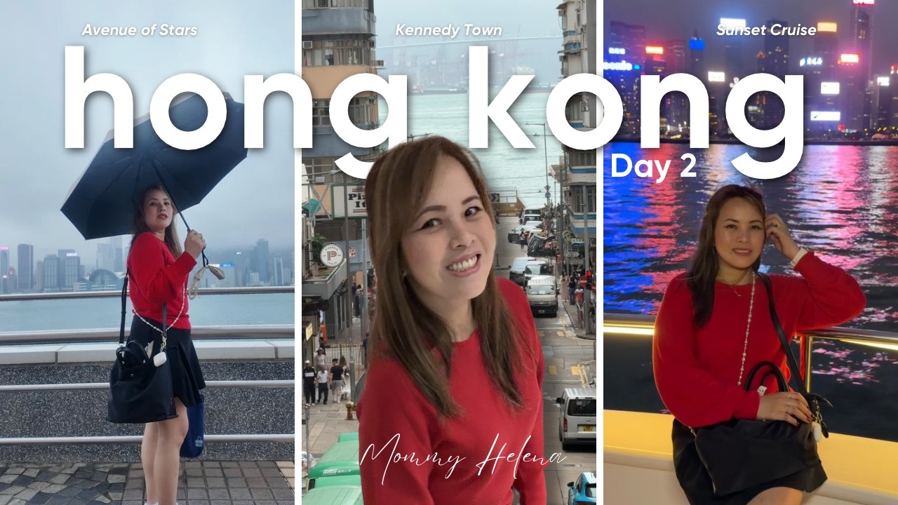 Second Day in Hong Kong | Solo Travel Vlog | Avenue of Stars, Kennedy Town, Sunset Cruise
