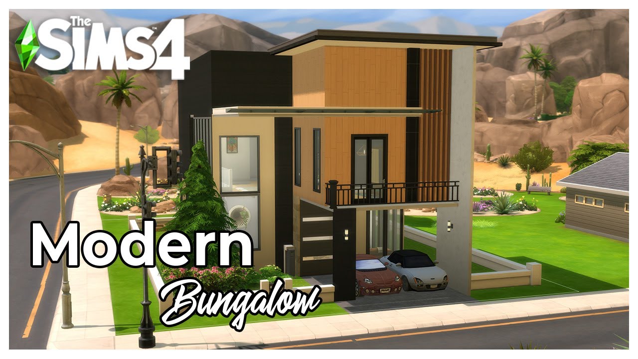 Modern Bungalow | The Sims 4 Speed Build