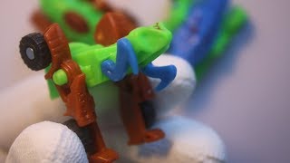 Brown Green Mini Transformation Dinosaurs Robot Car