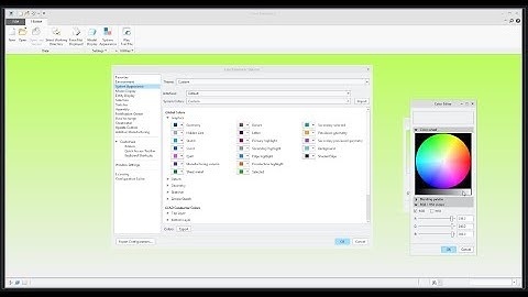 PTC Creo 4.0 tutorial: How to change the default appearance and default background colour