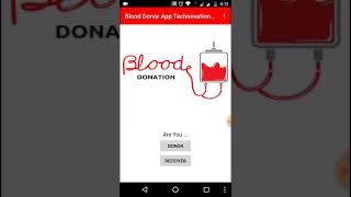 Blood Donation App! Demo Video screenshot 2