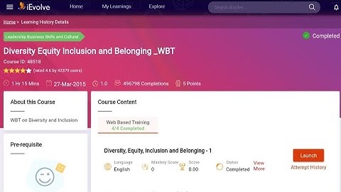 48518 | Diversity Equity inclusion and Belonging Assessment answers #iEvolve #TCS #tcs #wbt #tcs