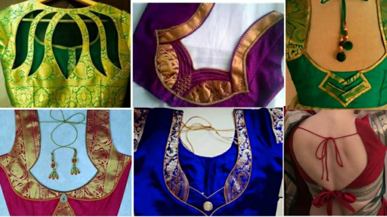 Pattu Saree Blouse Back Neck Designs | Blouse Designs For Pattu and ...