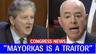 Mayorkas SITS STUNNED as Senator Kennedy HUMILIATES Him to his face in Congress