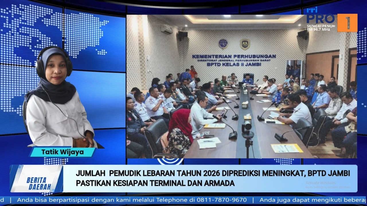 [BERITA] WBD – Mudik 2026 Diprediksi Naik, BPTD Jambi Siapkan Terminal dan Armada..