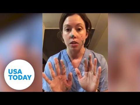 Nurse demonstrates how cross-contamination works despite wearing gloves | USA TODAY