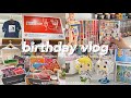 Birt.ay vlog  manga shopping with me genshin impact merch haul one piece shirts snacks anime