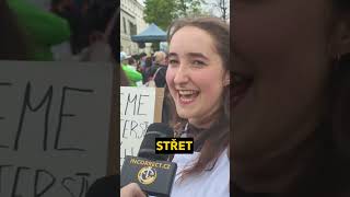 Jde o přírodu, ne o dotace, myslí si slečna z demonstrace