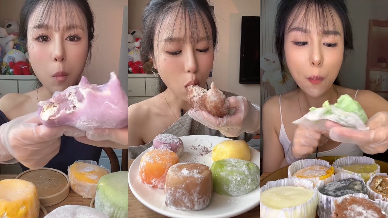 ASMR MUKBANG – MUKBANG SOUND – MOCHI ICE CREAM & CREAM MOCHI