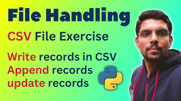 CSV File Exercise in Python - Read, Write, Append Records in CSV File | Copy Data in CSV File