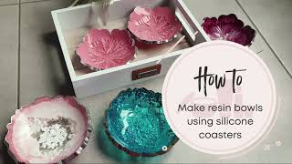 EPOXY RESIN BOWLS from A to Z  - How to make and shape a resin bowl with and without druzy inserts