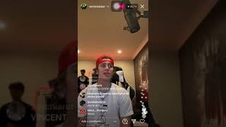 Vinnie Hacker Live on Instagram | Vinnie singing on live | Vinnie “yes i do fart”