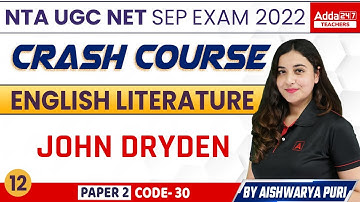 John Dryden | UGC NET English Questions | John Dryden English Poet | By Aishwarya Puri