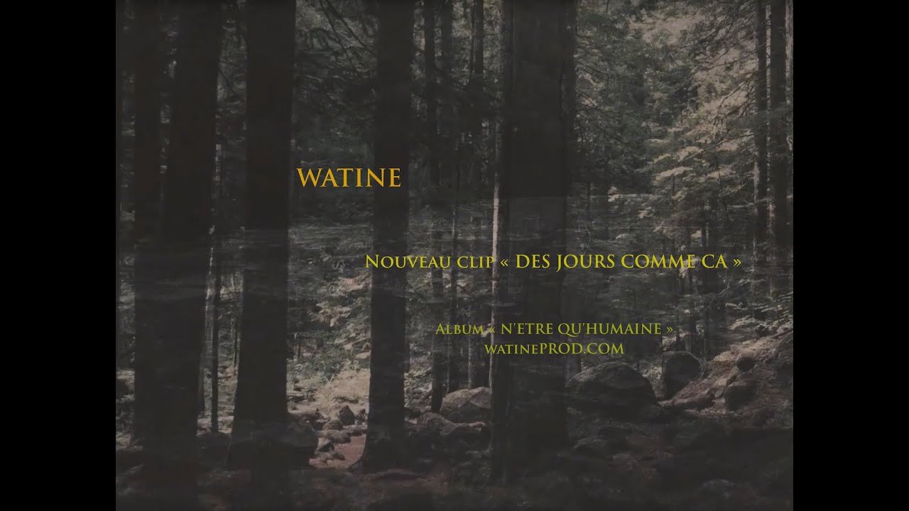 DES JOURS COMME CA - album N'ETRE QU'HUMAINE (WATINE 2025)
