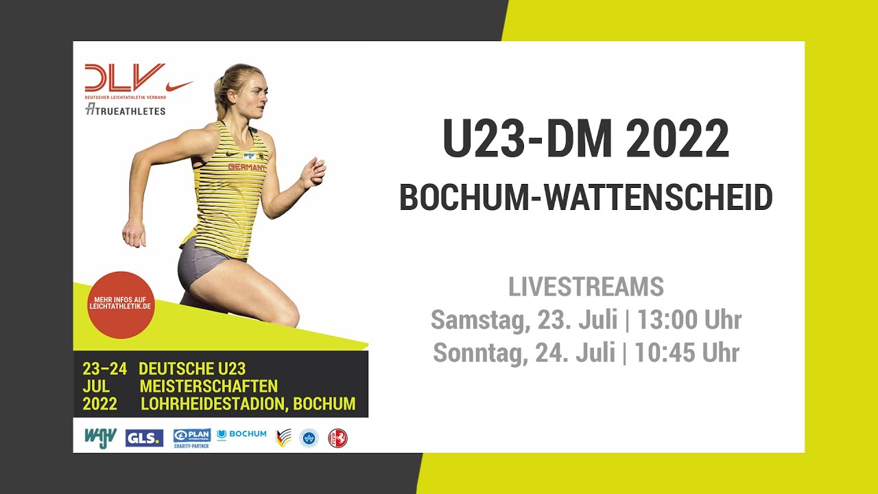 U23-DM 2022 in Wattenscheid Livestream Tag 1, Samstag