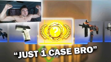 He bought just 1 CASE and unboxed a Butterfly Knife..