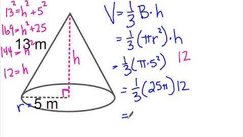 Volume of a cone