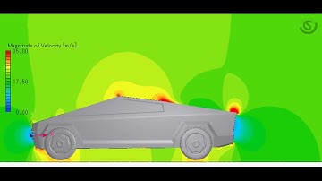 Tesla CyberTruck - CFD Analysis in MSC Cradle
