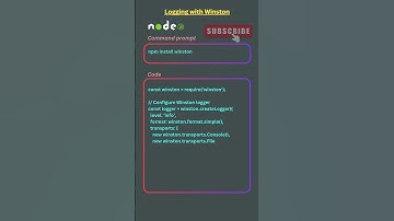 Logging with Winston in node js #WinstonLogging #nodejs #shorts