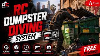 [FREE] FiveM Dumpster Diving System | ESX | ox_target | Configurable Loot | RC STORES