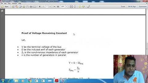 PARALLEL OPERATION OF ALTERNATOR CONNECTED TO INFINITE BUSBAR