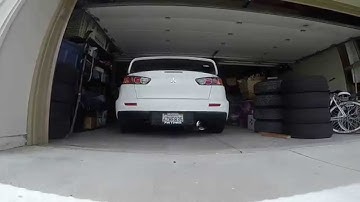 Mitsubishi Evo X warm up