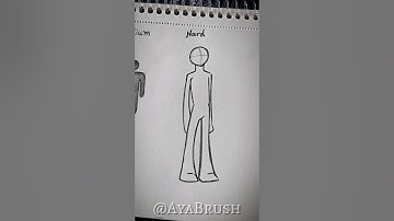 How to draw stick man from easy to hard #tutorials  #sketching #howtodraw #stickman #fyppppp #fypシ