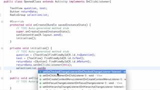 Android Application Development Tutorial   46   Set the Radio to the OnCheckedChangeListener Station