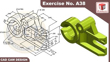 SolidWorks Tutorial for beginners Exercise A38