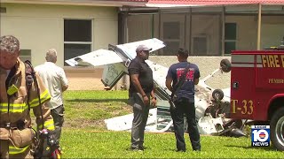 Authorities investigate after small plane crashes after departing from North Perry Airport
