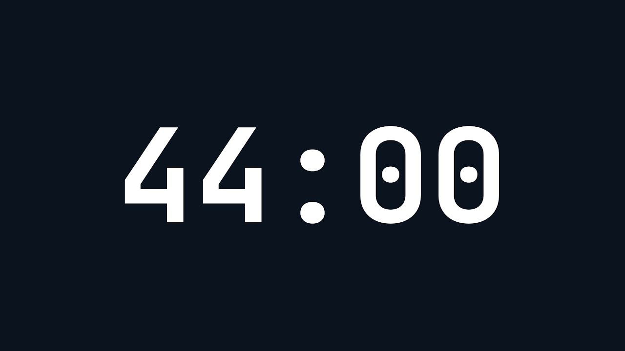 44 Minutes Countdown Timer | Gentle Alarm & Visual Effect | Timer for ...