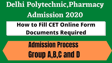 How to fill Delhi Polytechnic Admission form 2020 | CET Delhi |Diploma Admission 2020| Lateral Entry