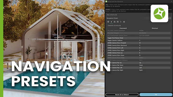 Configuring navigation presets in Chaos Vantage