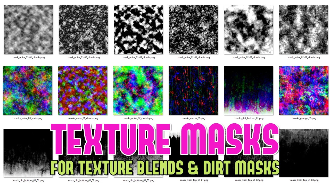 Get These Texture Masks to Use to Blend Between Textures or Use Them as ...