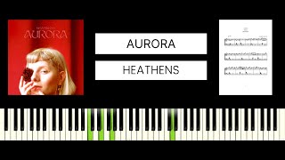 AURORA - Heathens (BEST PIANO TUTORIAL &amp; COVER)