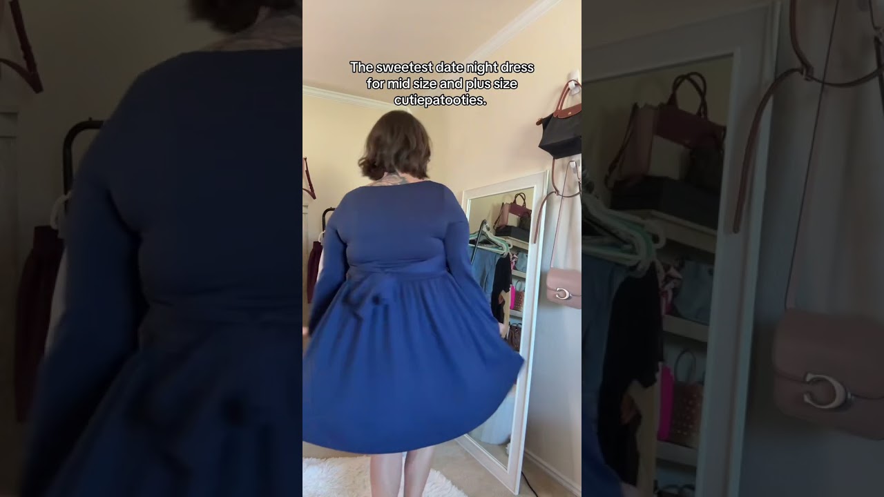 I’m plus size with an apron belly and wearing a size XL in this super stretchy dress casual date