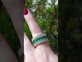 💚 Emerald &amp; Diamond Eternity Band