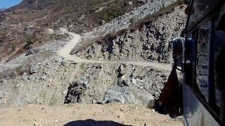 Crazy Himalaya Mountains bus ride! Nepal