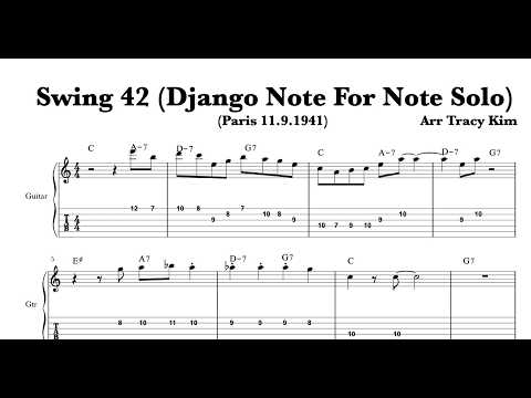 Swing 42- Django's Note For Note Solo (Lesson with Complete