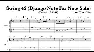 Swing 42- Django's Note For Note Solo (Lesson with Complete