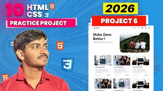 #6 - Blog Page Website | HTML CSS 10 Practice Projects for Beginners | 2026 | Hindi
